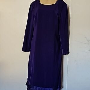 Chic Long Sleeve Purple Dress